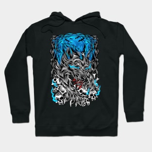 Wolf skull Hoodie